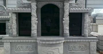 宣城 芝麻灰高档墓碑，土墓，可定制