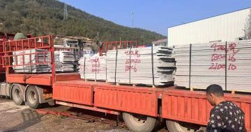 宣城 芝麻灰花岗岩光面毛板出货日常