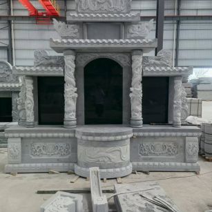 宣城 芝麻灰高档墓碑，土墓，可定制
