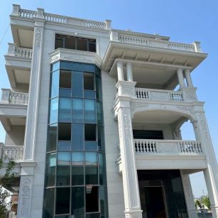 宣城 芝麻白花岗岩别墅外墙干挂效果展示