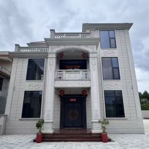 宣城 芝麻白石材别墅干挂案例展示