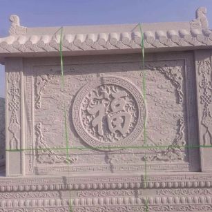 宣城 芝麻白花岗岩屏风，照壁，影壁