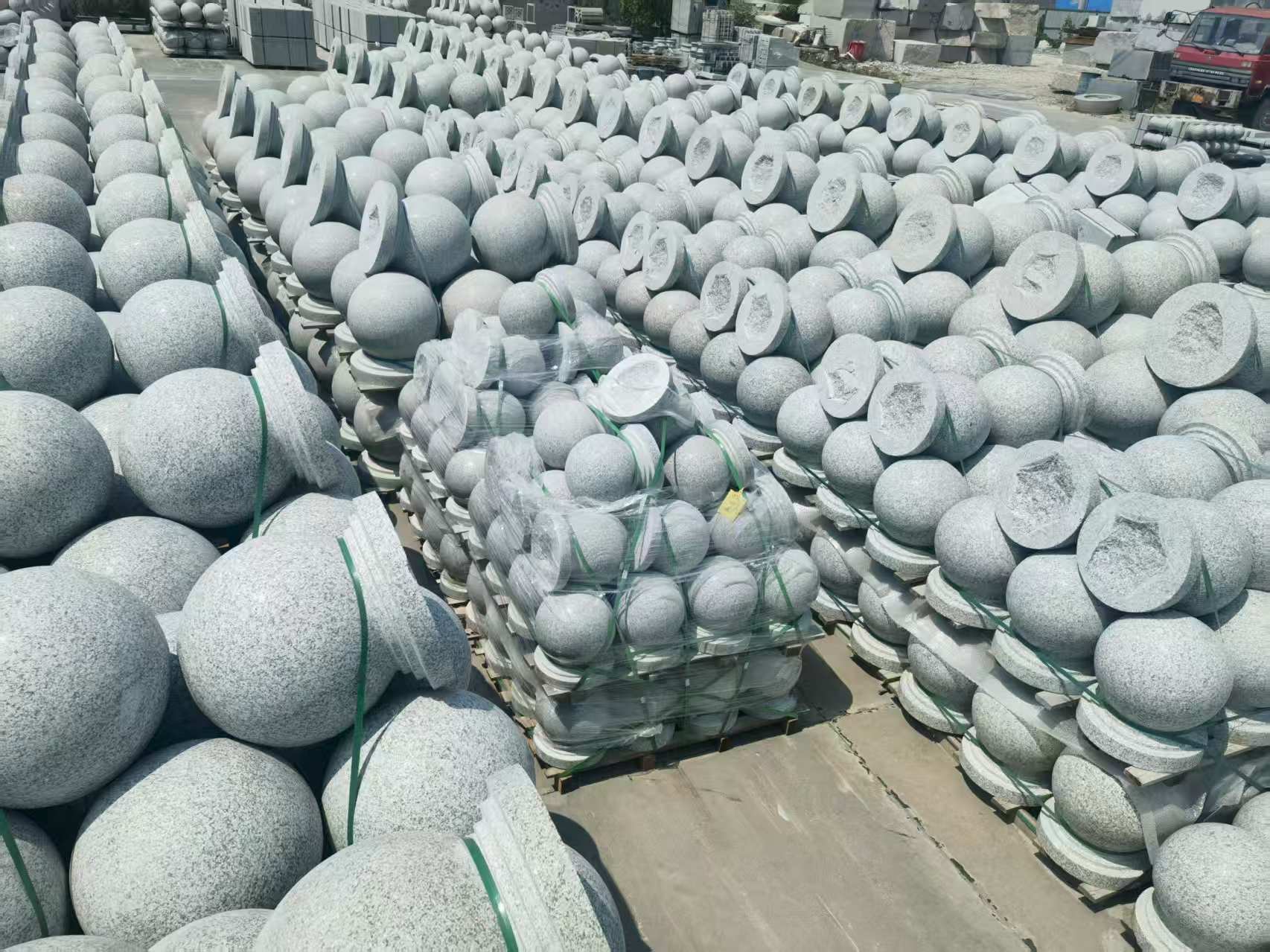 宣城 花岗岩实心圆球，石球，挡车球，挡车石，车止石，路障石。
