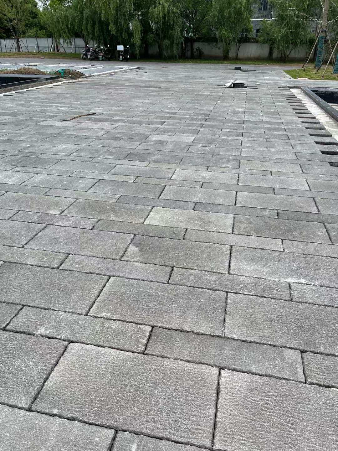 宣城 工地仿古石铺装现场实拍