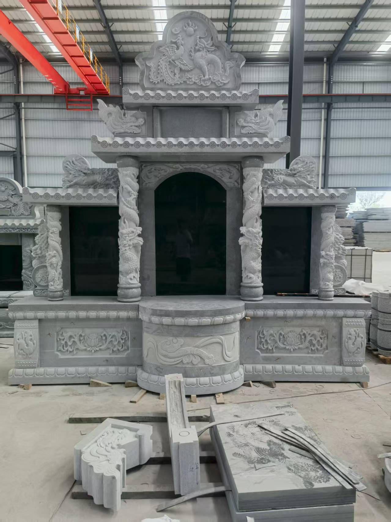 宣城 芝麻灰高档墓碑，土墓，可定制
