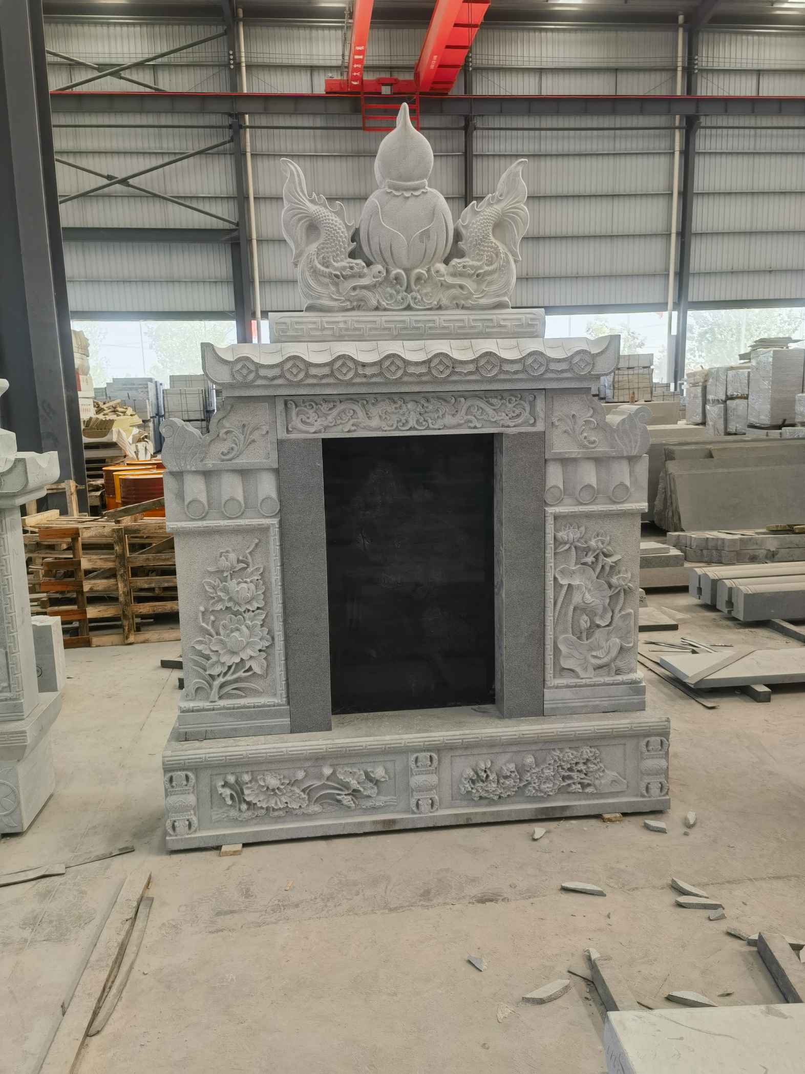 宣城 芝麻灰高档墓碑、土墓，一套也支持定做