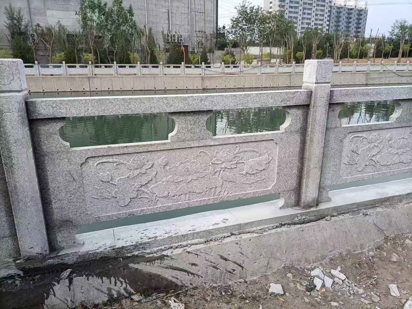 宣城 芙蓉白大花桥梁、河道，石材栏杆、围栏、护栏