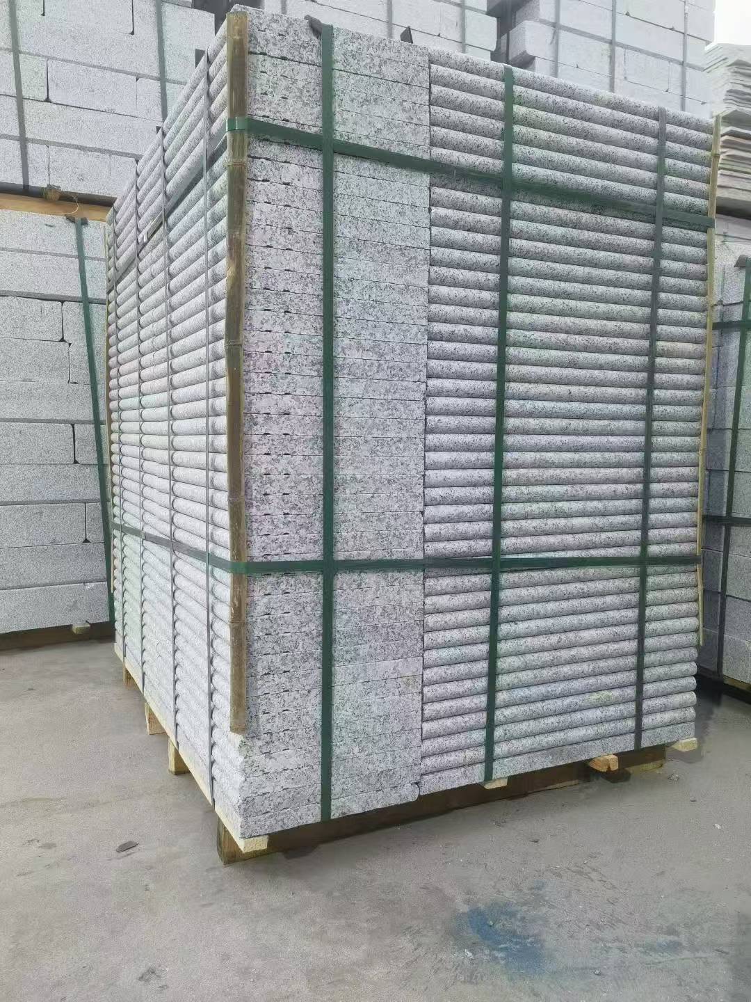 宣城 芙蓉白3公分厚磨圆边、拉槽，楼梯踏步