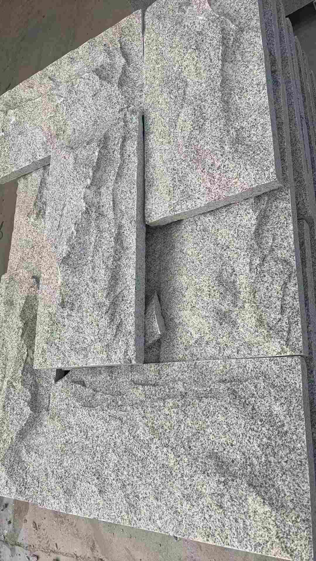 宣城 芝麻白自然面花岗岩成品板