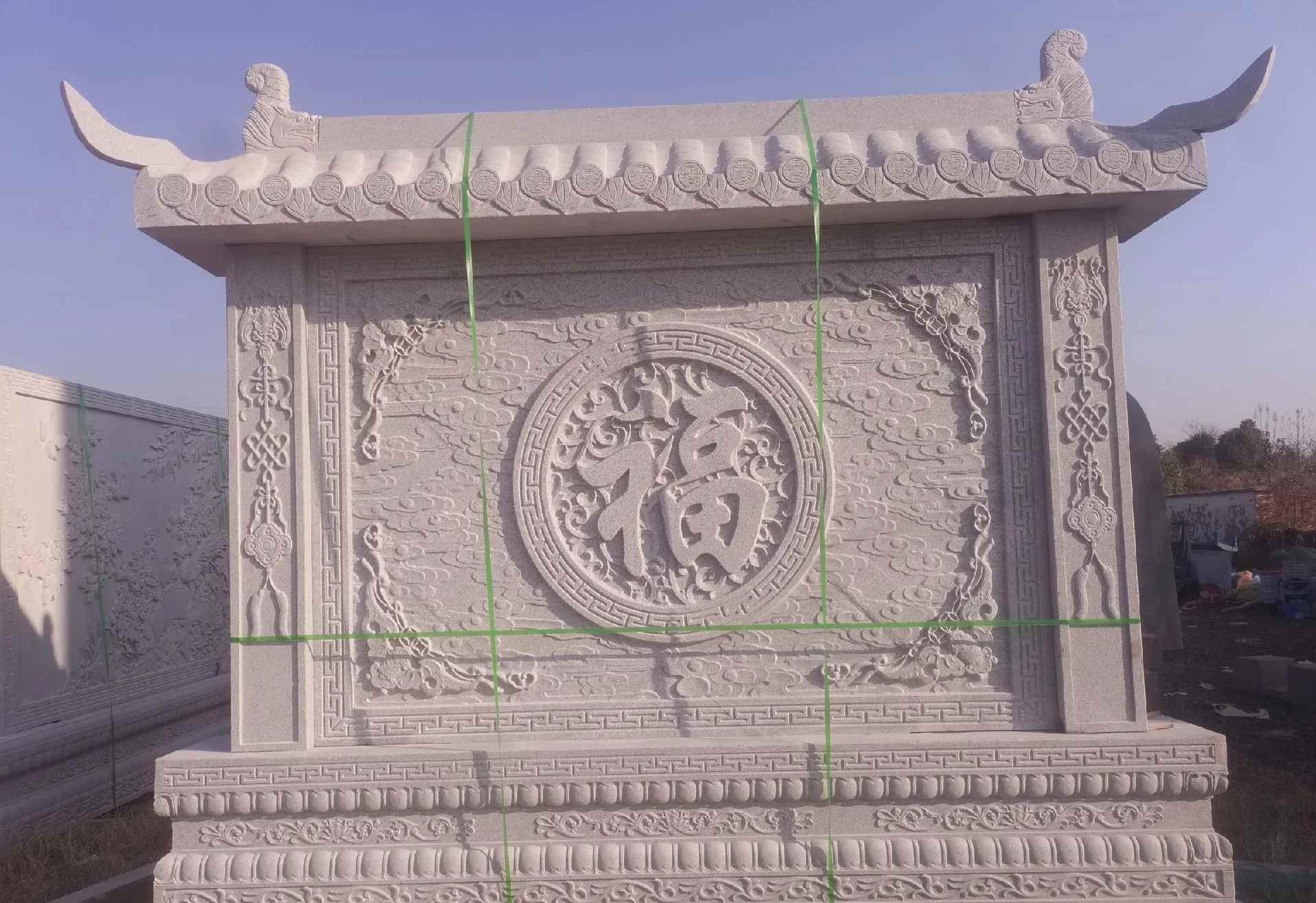 宣城 芝麻白花岗岩屏风，照壁，影壁